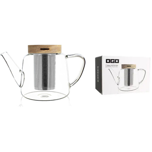 THEIERE GUSTAVE VERRE COUVERCLE BOIS 680ML OGO